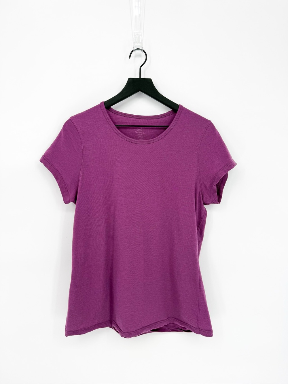 Woolx Addie Crew Neck T-Shirt Merino Wool Purple Large